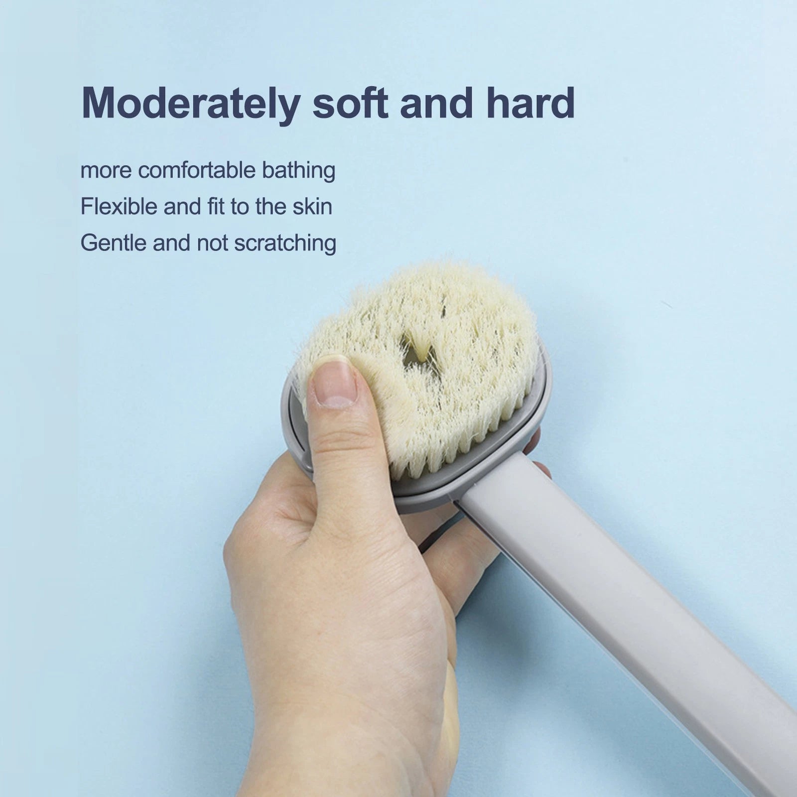 Body Back Bath Brush For Shower With Long Handle Back Washer Scrubber Suitable