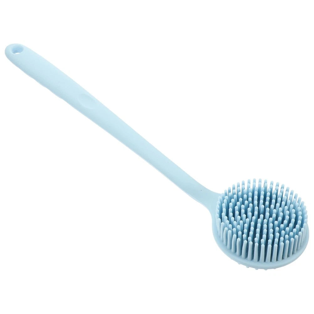 Silicone Bath Brush Man Shower Back Cleaning Scrubber Body with Handle