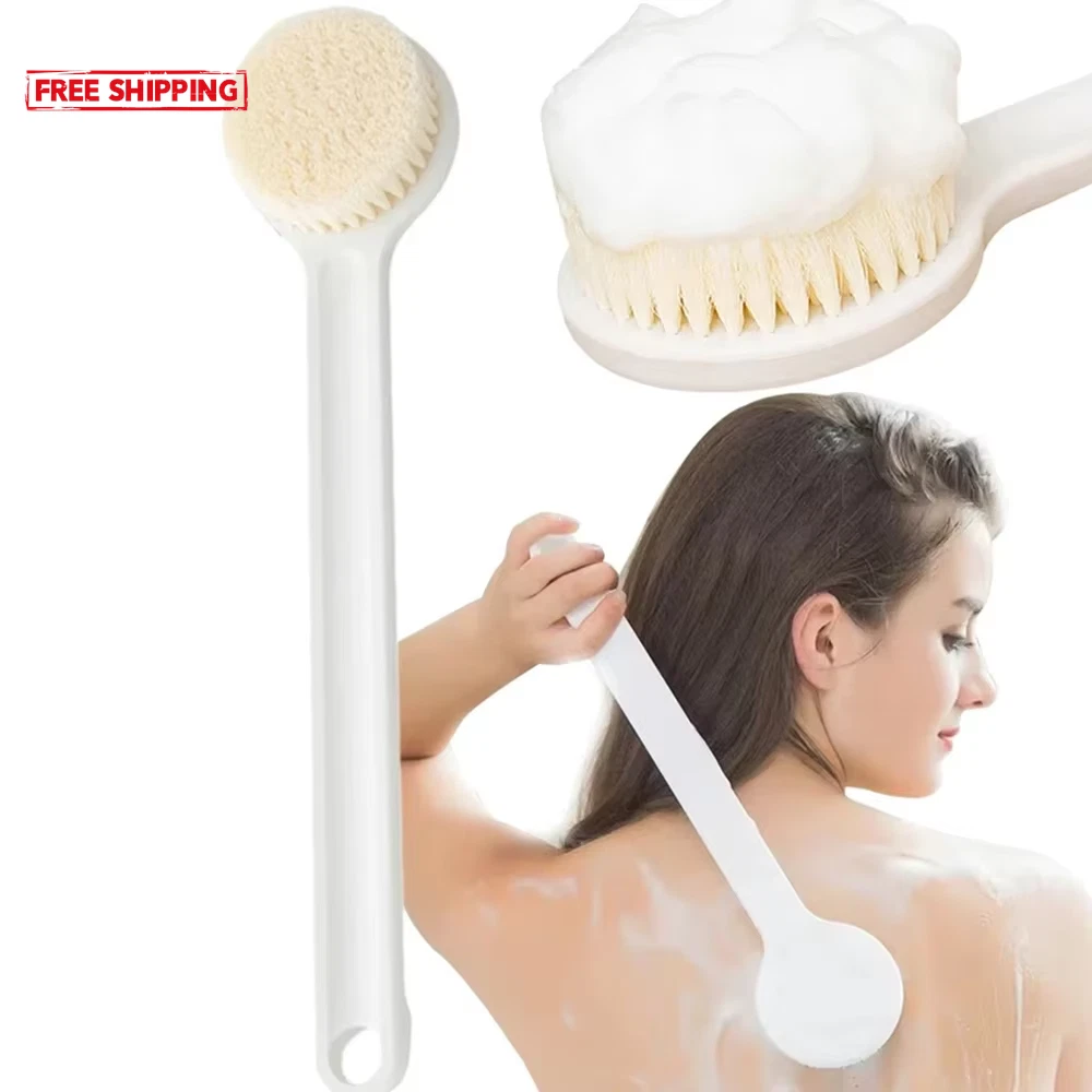 1Pc Long Handle Back Brush for Shower Soft Bristles Body Exfoliating Bath Brush