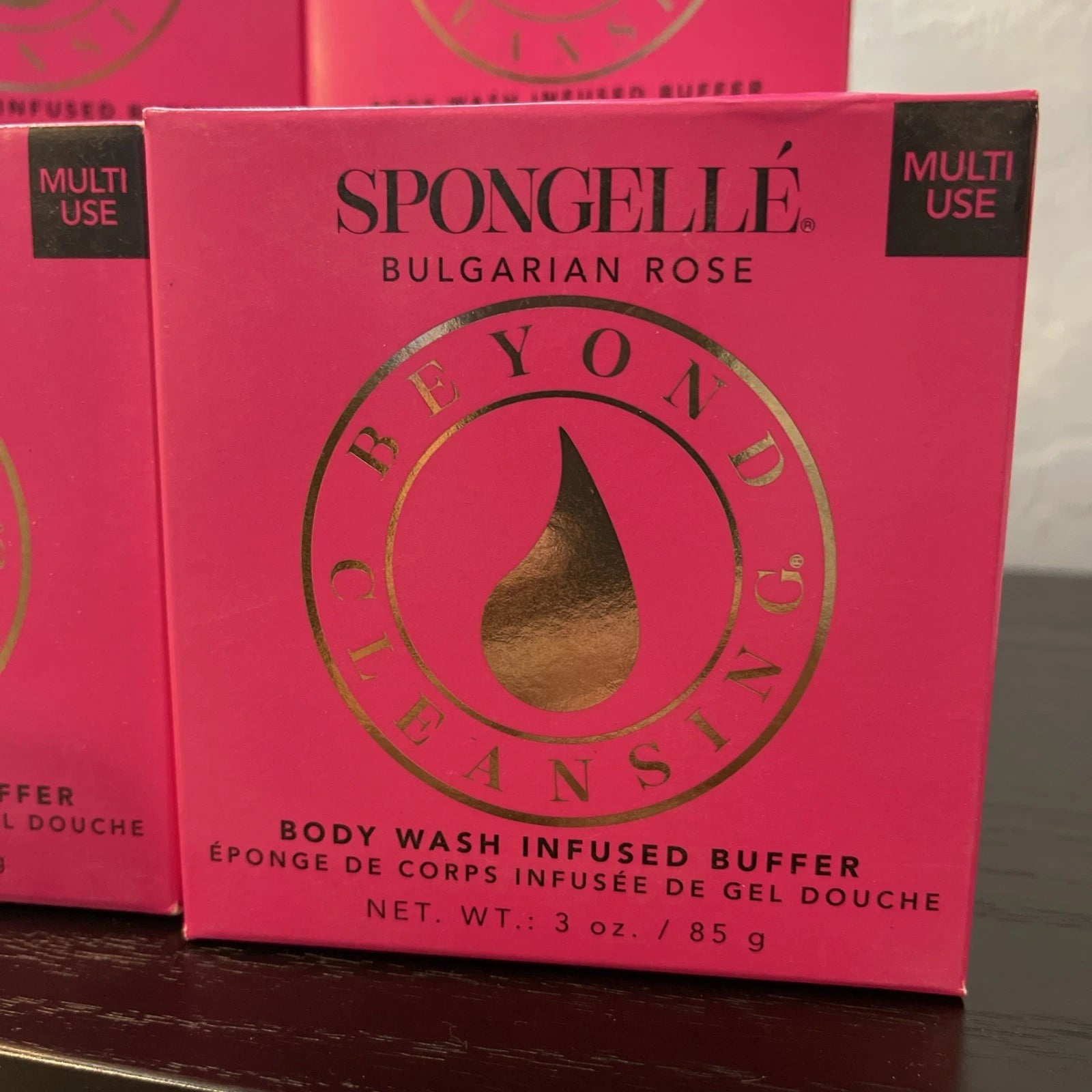 Spongelle Bulgarian Rose Body Wash Infused Buffer 3 OZ Brand New Sealed in Box