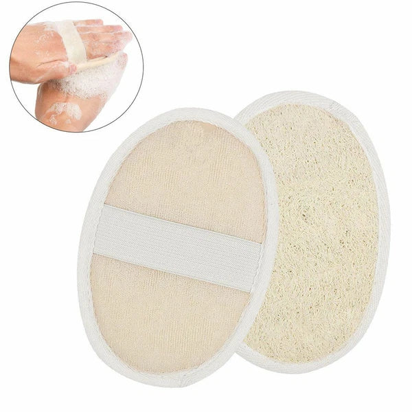 1-5X Body Scrubber Brush Exfoliating Natural Loofah Pad Luffa Bath Shower Sponge