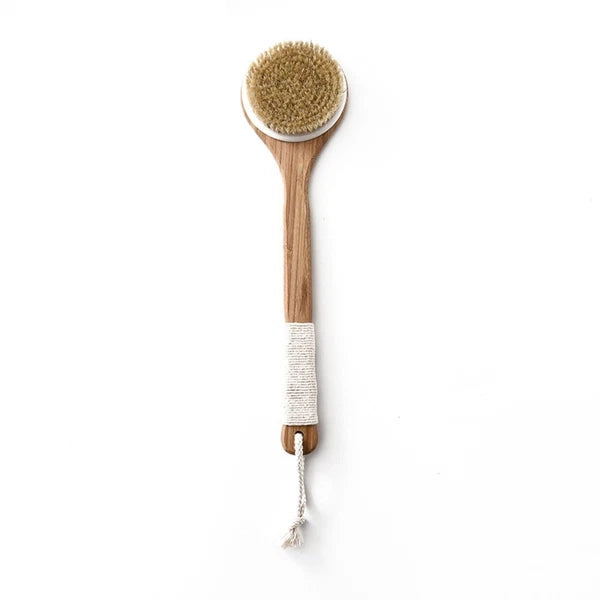 Anti-slip Bamboo Bath Brush Soft Hair Scrubbing Brush  Home