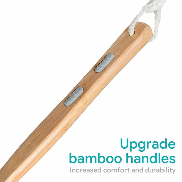 Premium Natural Bristle Wooden Bath Shower Body Back Dry Skin Brush Spa Scrubber