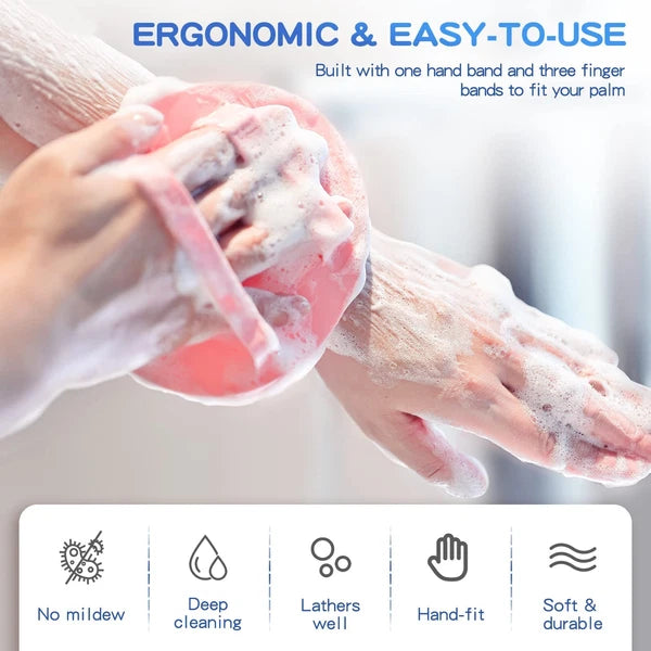 Soft Silicone Shower Brush, Super-Lathering and Deep-Cleaning Body & Face Scr...
