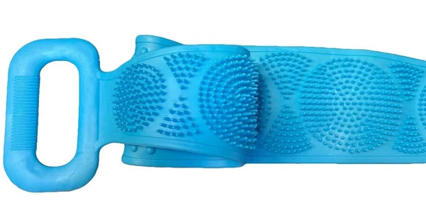 Silicon Long Body Cleaning Double Sided Back Scrubber Bath Shower Belt Brush UK✅