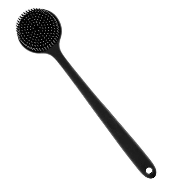 Silicone Back Scrubber for Shower Long Handle Bath Brush Double Sided