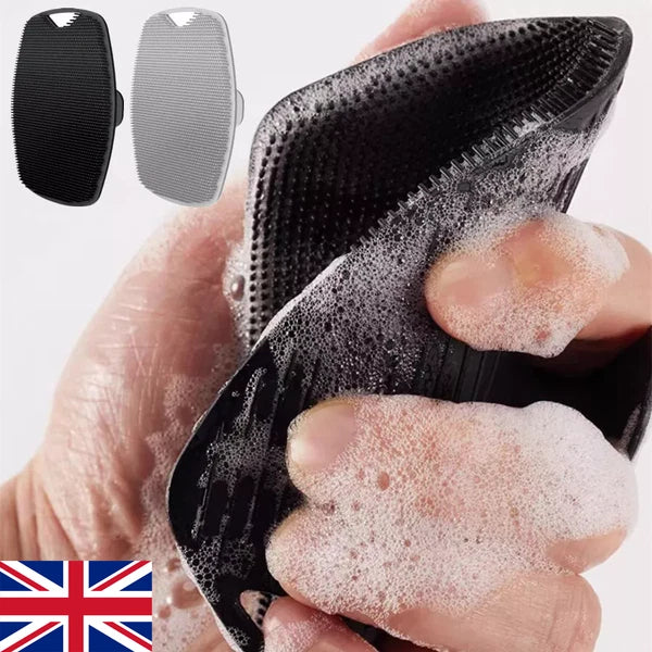 Silicone Body Shower Brush Scrubbers Flat Shower Brush Gentle Exfoliat