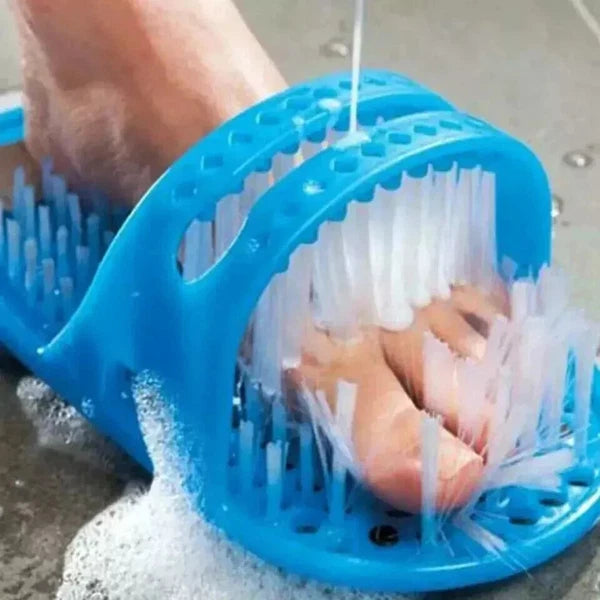 2 in 1 Foot Scrubber Brush Slipper Bath Shower Spa Cleaner Scrub Feet Massage