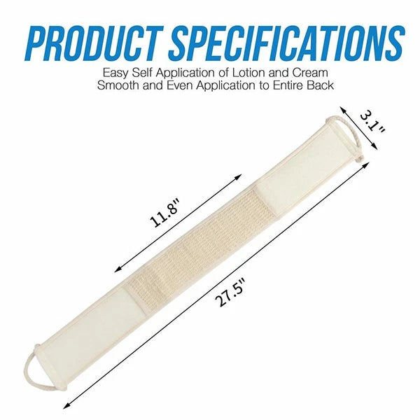 Exfoliating Bath Scrubber Shower Back Strap Loofah Spa Body Skin Brush Sponge US
