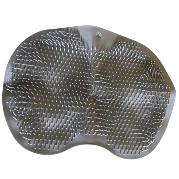 Silicone Shower Foot Scrubber Back Body Brush Massager Pad Mat Bathroom Grey Uk