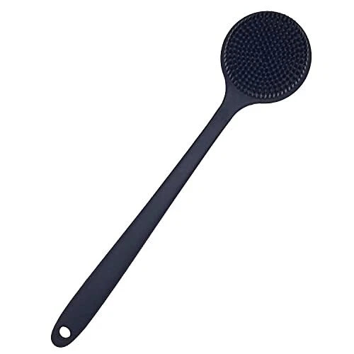 Soft Silicone Back Scrubber Shower Body Brush with Long Handle for Men Women
