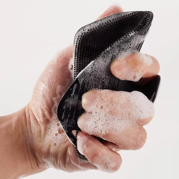 Silicone Body Shower Brush Scrubbers Flat Shower Brush Gentle Exfoliat