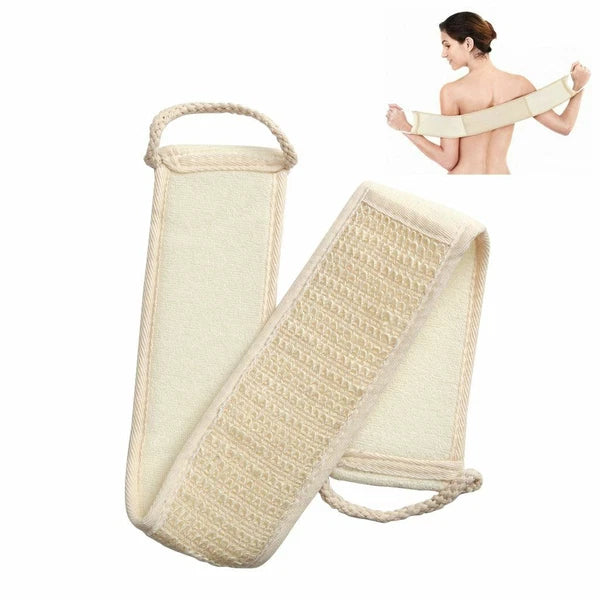 Exfoliating Bath Scrubber Shower Back Strap Loofah Spa Body Skin Brush Sponge US