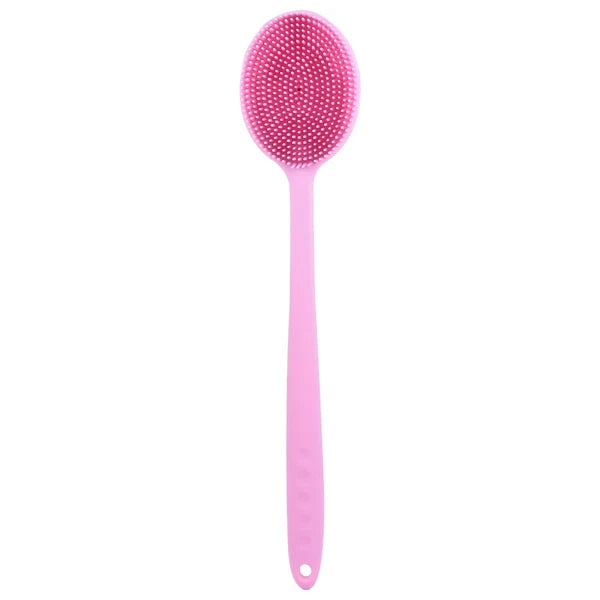 1Pc Bath Brush Silicone Bath Brush Long Handle Bathing Supplies