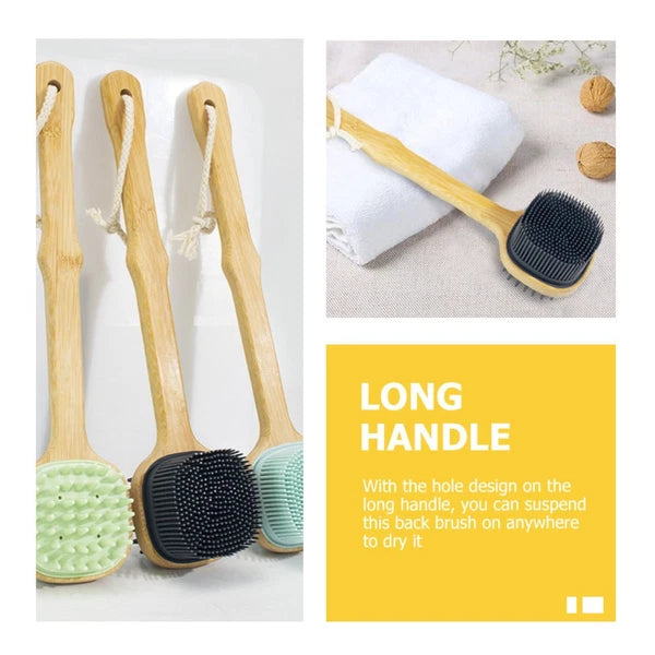 Bath Brush Silicone Shower Miss Man Long Handle Back Scrubber for Body