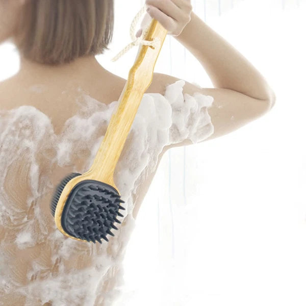 Bath Brush Silicone Shower Miss Man Long Handle Back Scrubber for Body