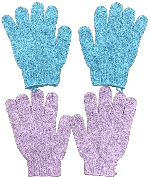 Exfoliating Spa Bath Gloves Shower Soap Clean Hygiene Body Scrub Loofah (2 Pair)