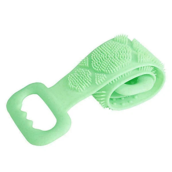 Silicone Body Back Cleaning Brush Scrubber Massage Bath Belt Exfoliating Tools