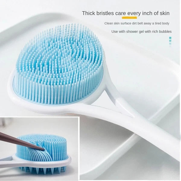 Comfortable Bath Soft Back Brush Double-sided Skin Massager  Lazy
