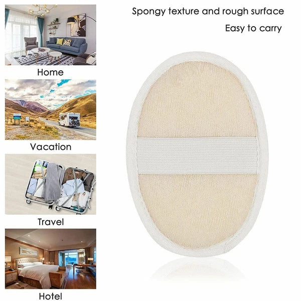 1-5X Body Scrubber Brush Exfoliating Natural Loofah Pad Luffa Bath Shower Sponge