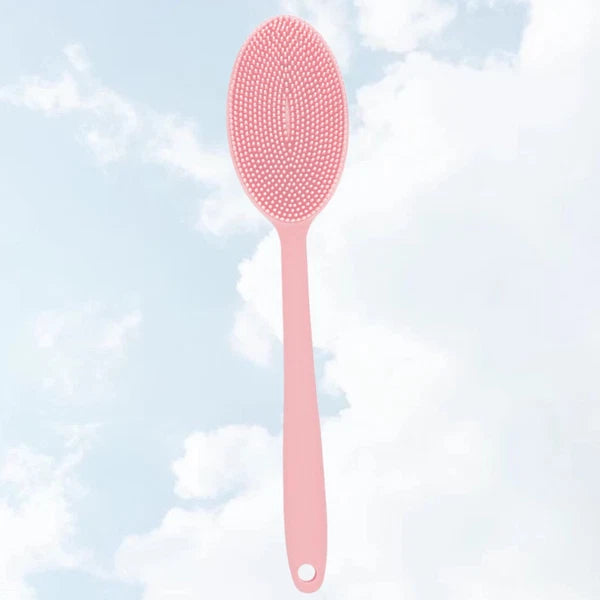 Long Handle Bath Brush Silicone Exfoliator for Body Clesning Exfoliation