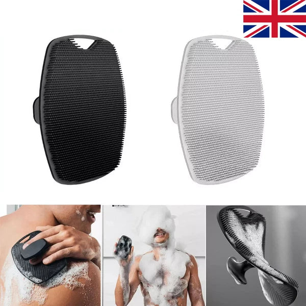 Silicone Body Shower Brush Scrubbers Flat Shower Brush Gentle Exfoliat