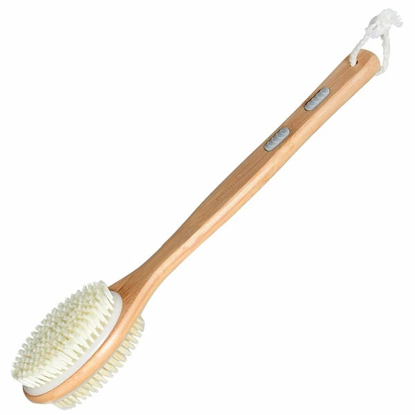 Premium Natural Bristle Wooden Bath Shower Body Back Dry Skin Brush Spa Scrubber