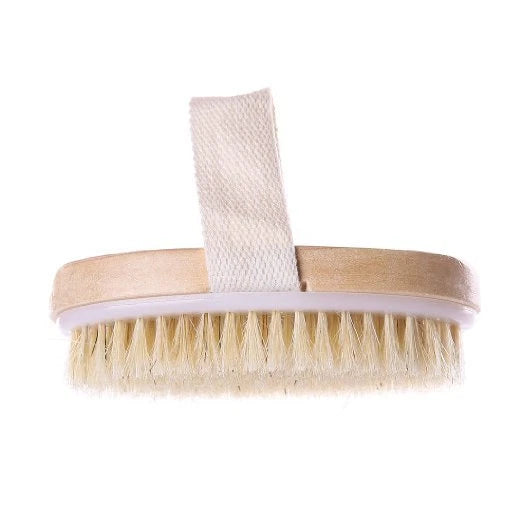 Spa Shower Bath Brush with Long Wooden Handle – Natural Body Scrub Exfoliator