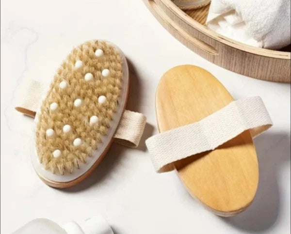 Dry Brush With Massage Nodule Scrubber For Shower Bath Circulation Improvement