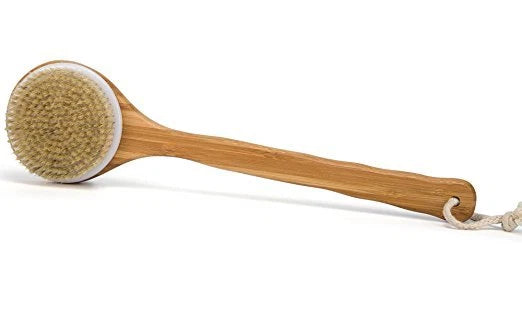 Natural Bristle Body Brush – Wooden Bath Shower Scrubber Spa Dry Skin Exfoliator