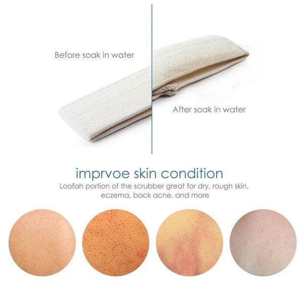 Exfoliating Loofah Loofa Back Strap  Bath Shower Body Sponge Scrubber Brush'
