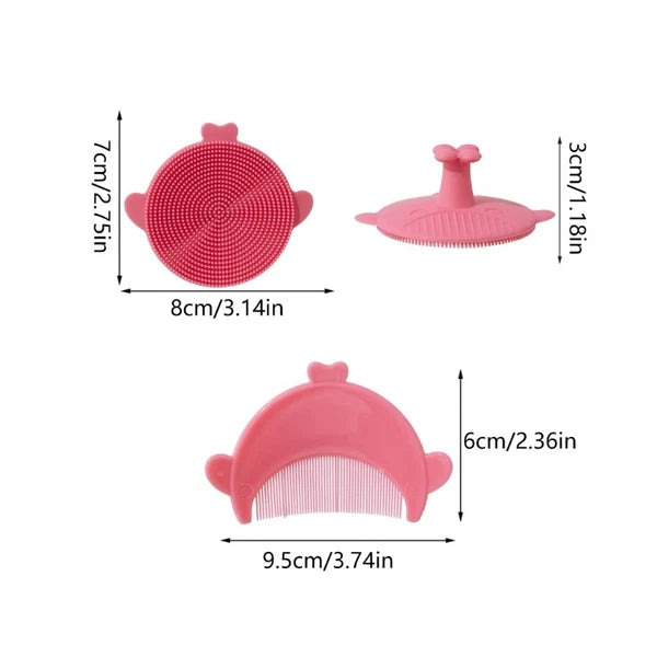 Massage Shampoo Brush Soft Comb Hair Washing Scrubber Brush Baby Bath Brush