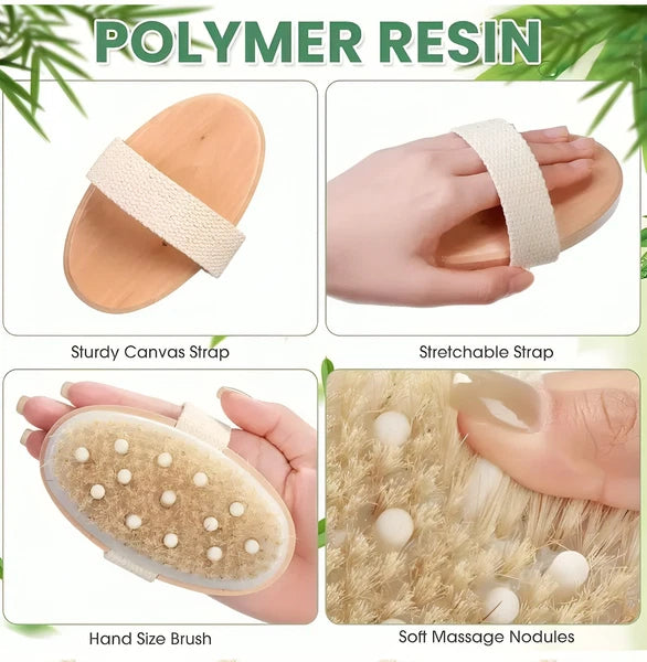 Dry Brush With Massage Nodule Scrubber For Shower Bath Circulation Improvement