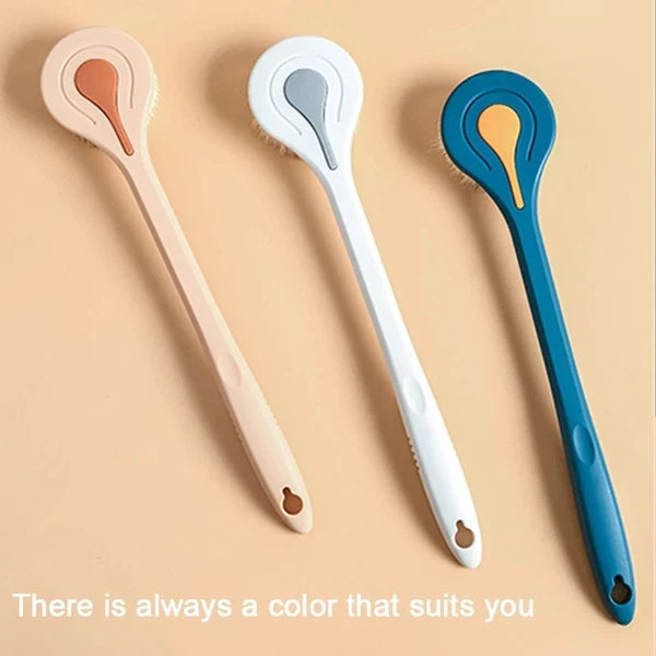 Long Handle Back Shower Brush Soft Body Exfoliating Scrubber UK Spa Bath