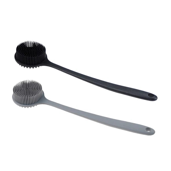 2 Pcs Bath Brush Man Silicone Shower Body Hand Held Scrubber Handheld