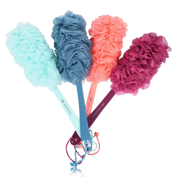 18'' Long Handle Bath Brush Loofah Shower Sponge Long Handle Back Scrubber