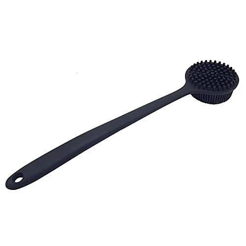 Soft Silicone Back Scrubber Shower Body Brush with Long Handle for Men Women