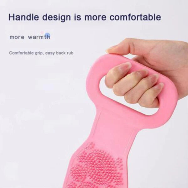 Body Cleaning Double Sided Back Scrubber Bath Silicone Body Brush Back I
