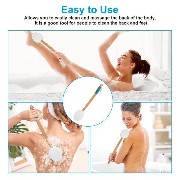 Long Lotion Applicator Back Brush Perfect for Tanning Skin Cream Or Any Lotions