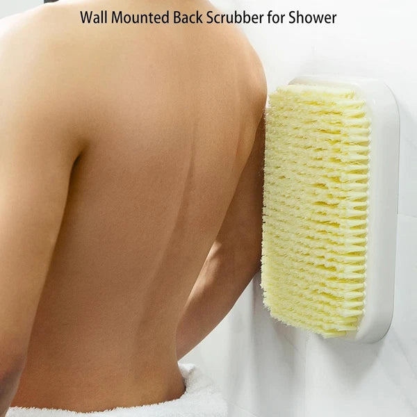 Wall Mounted Back Scrubber for Shower - Large Exfoliating Brush for Shower - Bat