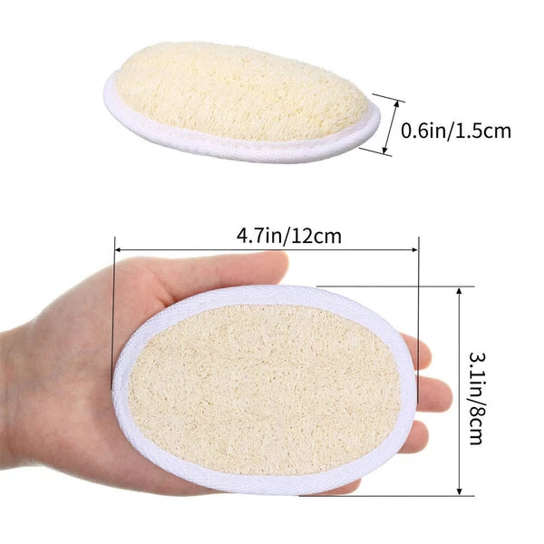 1-5X Body Scrubber Brush Exfoliating Natural Loofah Pad Luffa Bath Shower Sponge