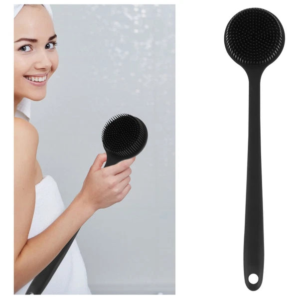 Bath Brush Silicone Body Scrubber, Elderly Back Exfoliating
