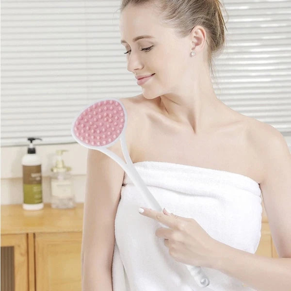 Comfortable Bath Soft Back Brush Double-sided Skin Massager  Lazy