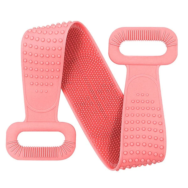 Silicone Back Bath Shower Wash Body Belt Brush Bath Body Scrubber Men & Women US
