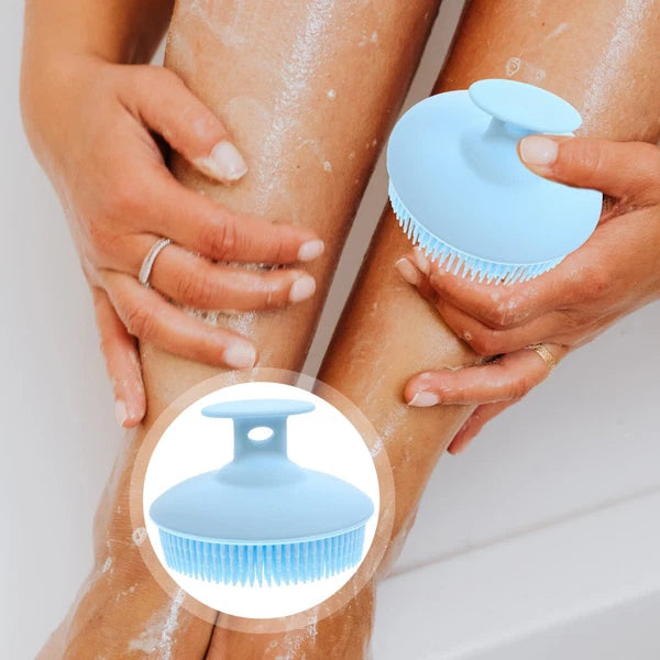 Bath Brush Travel Soft Silicone Body Scrubber Skin Exfoliator for