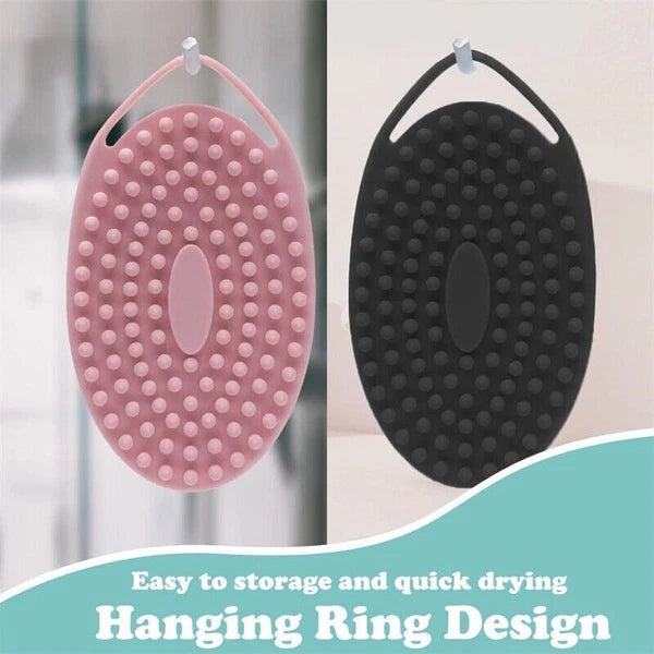 Dual-Sided Silicone Body Scrubber Brush Exfoliating Shower Brush Bath Massage UK