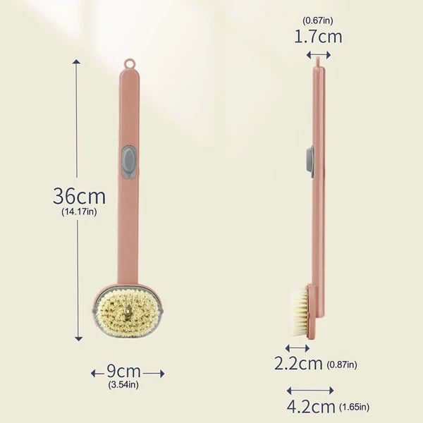 Body Back Bath Brush For Shower With Long Handle Back Washer Scrubber Suitable