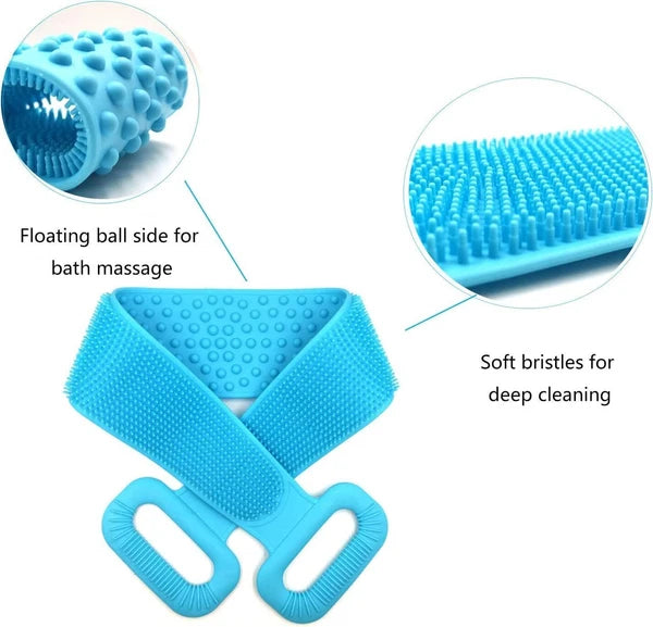 Long Handle Bath Body Brush Soft Back Shower Exfoliating Skin Scrubber Massager