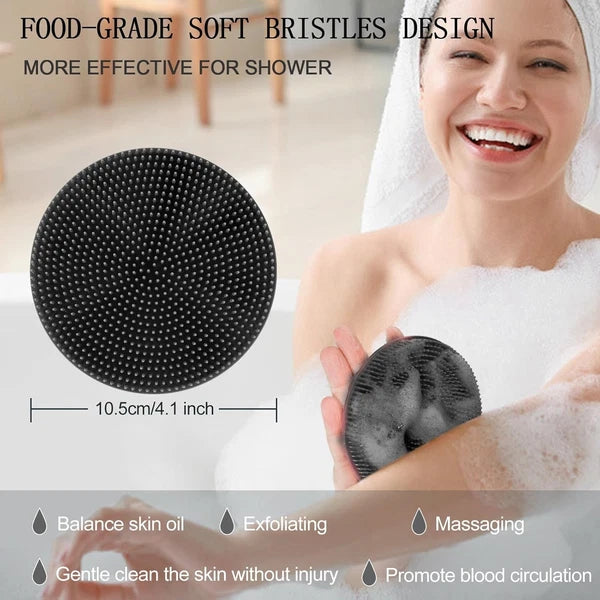 INNERNEED Food-Grade Soft Silicone Body Scrubber Shower Brush Handheld Cleansing