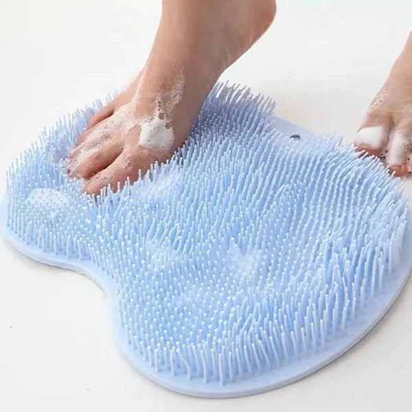 Foot Back Scrubber Exfoliating Silicone Massager Pad Cleaning Mat Bath Shower
